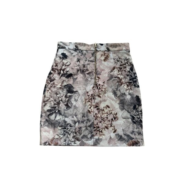 H&M Grayscale Floral Pencil Skirt Size US 12 - Picture 3 of 8